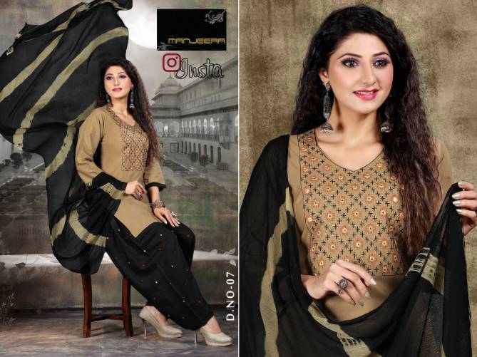 Manjeera Fashion Insta Festive Wear Stain Silk Ready Made Collection